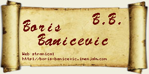 Boris Banićević vizit kartica